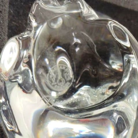 【T】Baccarat クリスタル 猫の置物