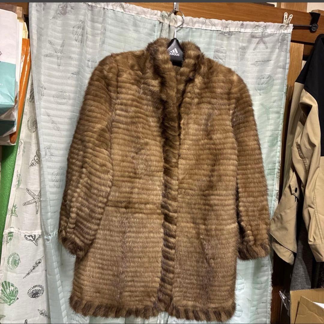 ミンク　ハーフコート　リアルファー