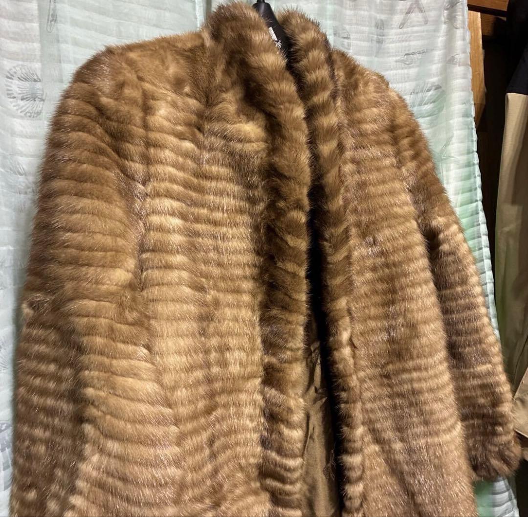 ミンク　ハーフコート　リアルファー