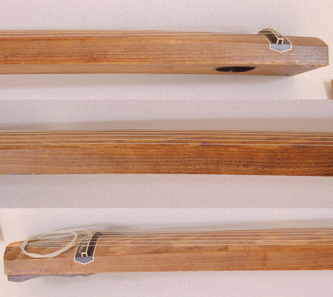 琴 くり甲 綾杉彫 箏 和楽器 刳甲 金 蒔絵 光山 花押