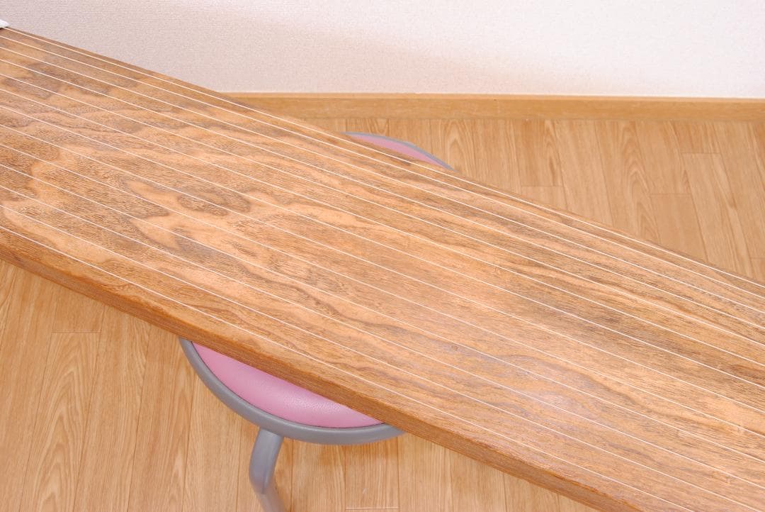 琴 くり甲 綾杉彫 箏 和楽器 刳甲 金 蒔絵 光山 花押