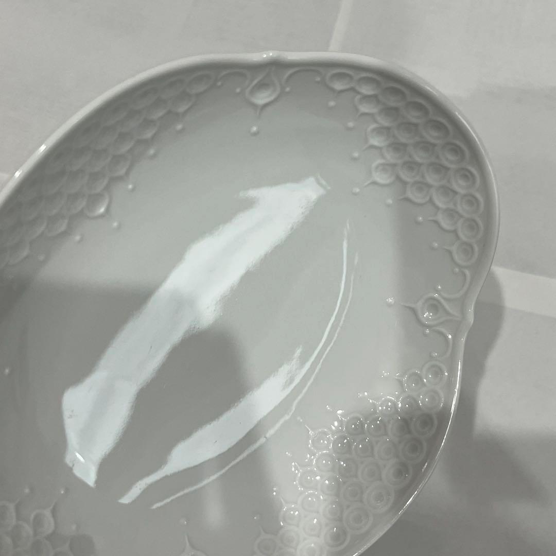 マイセン ホワイトレリーフ オードブルディッシュ 4枚セット