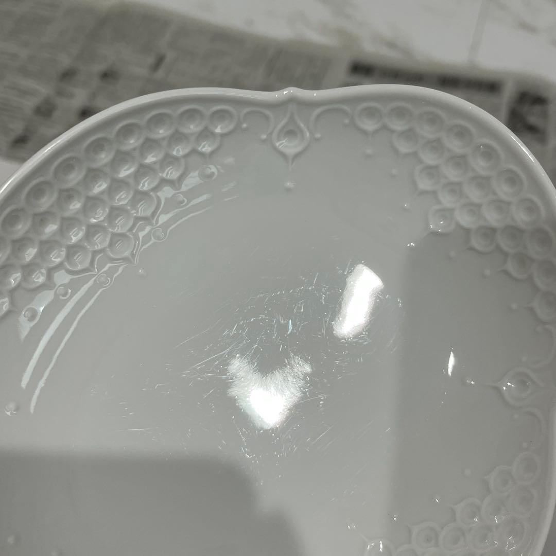 マイセン ホワイトレリーフ オードブルディッシュ 4枚セット