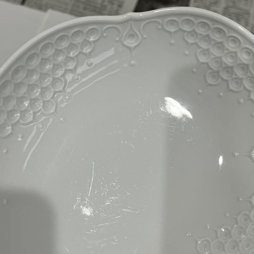 マイセン ホワイトレリーフ オードブルディッシュ 4枚セット