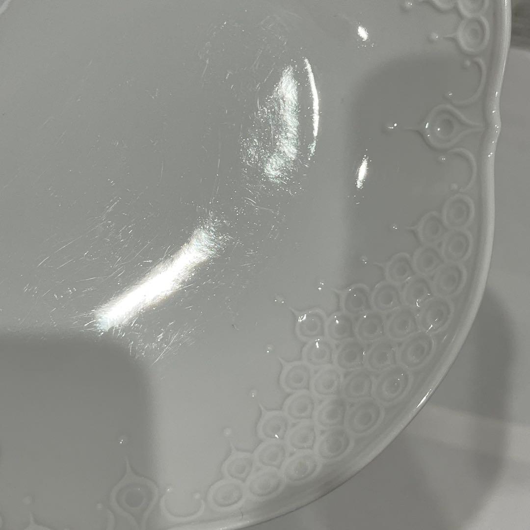 マイセン ホワイトレリーフ オードブルディッシュ 4枚セット