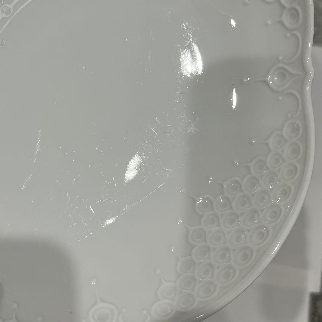 マイセン ホワイトレリーフ オードブルディッシュ 4枚セット