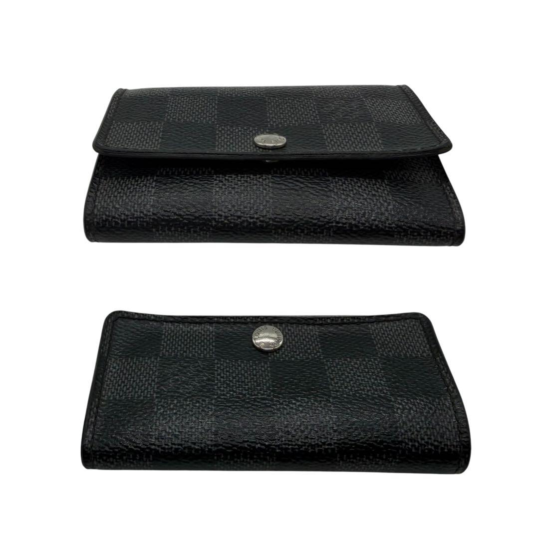 ルイヴィトン　ミュルティクレ6 ダミエ　グラフィット　6連　キーケース　黒