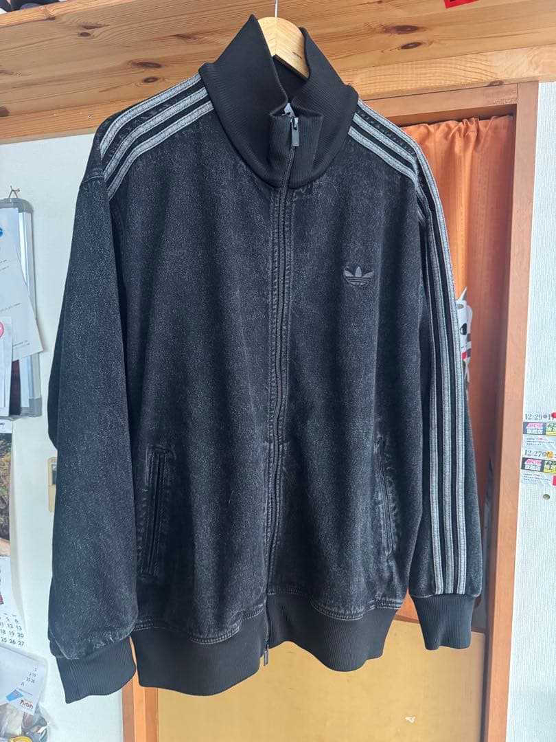 adidas DENIM ブラック FIREBIRD TRACK TOP 3XL