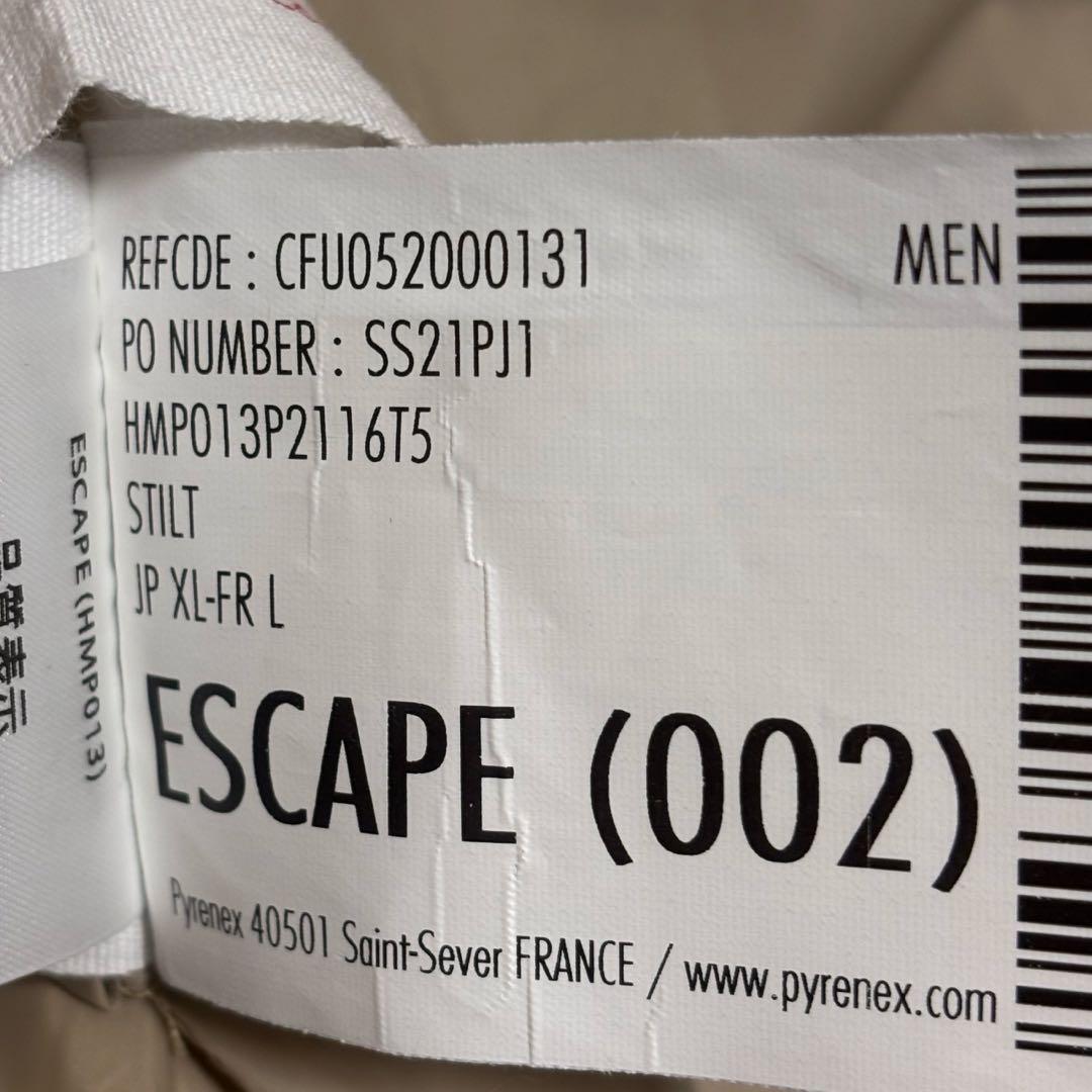 極美品　PYRENEX ダウン　ベスト　XLサイズ　ESCAPE VEST