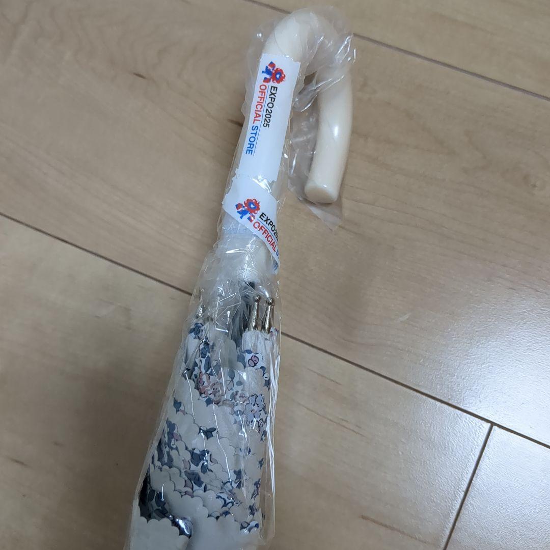 UVカット晴雨兼用 ミャクミャク LIBERTY柄薄ベージュ・ピンク新品・未開封