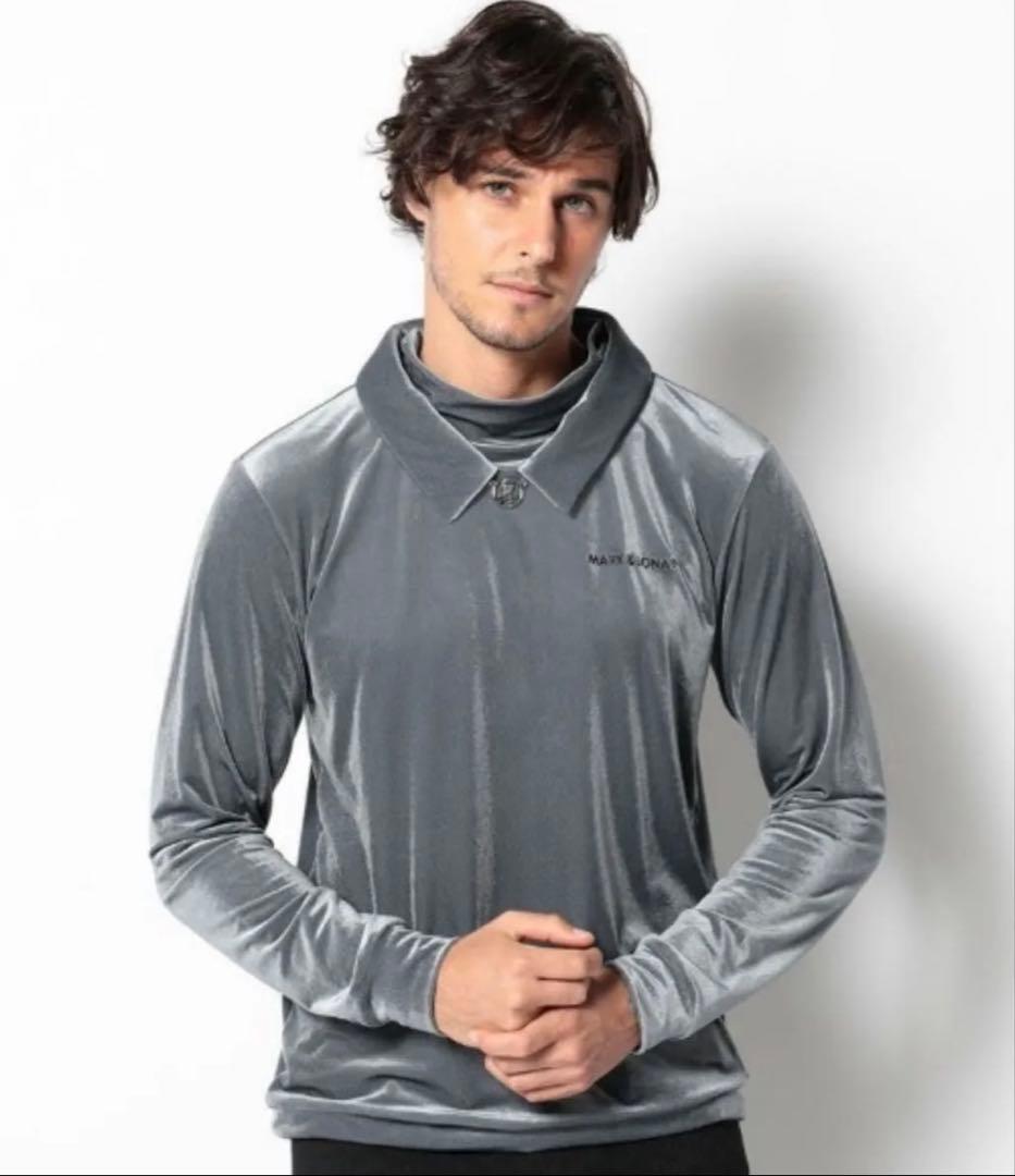 マーク&ロナ ベロアシャツ 定価39,600円 48（L）グレー