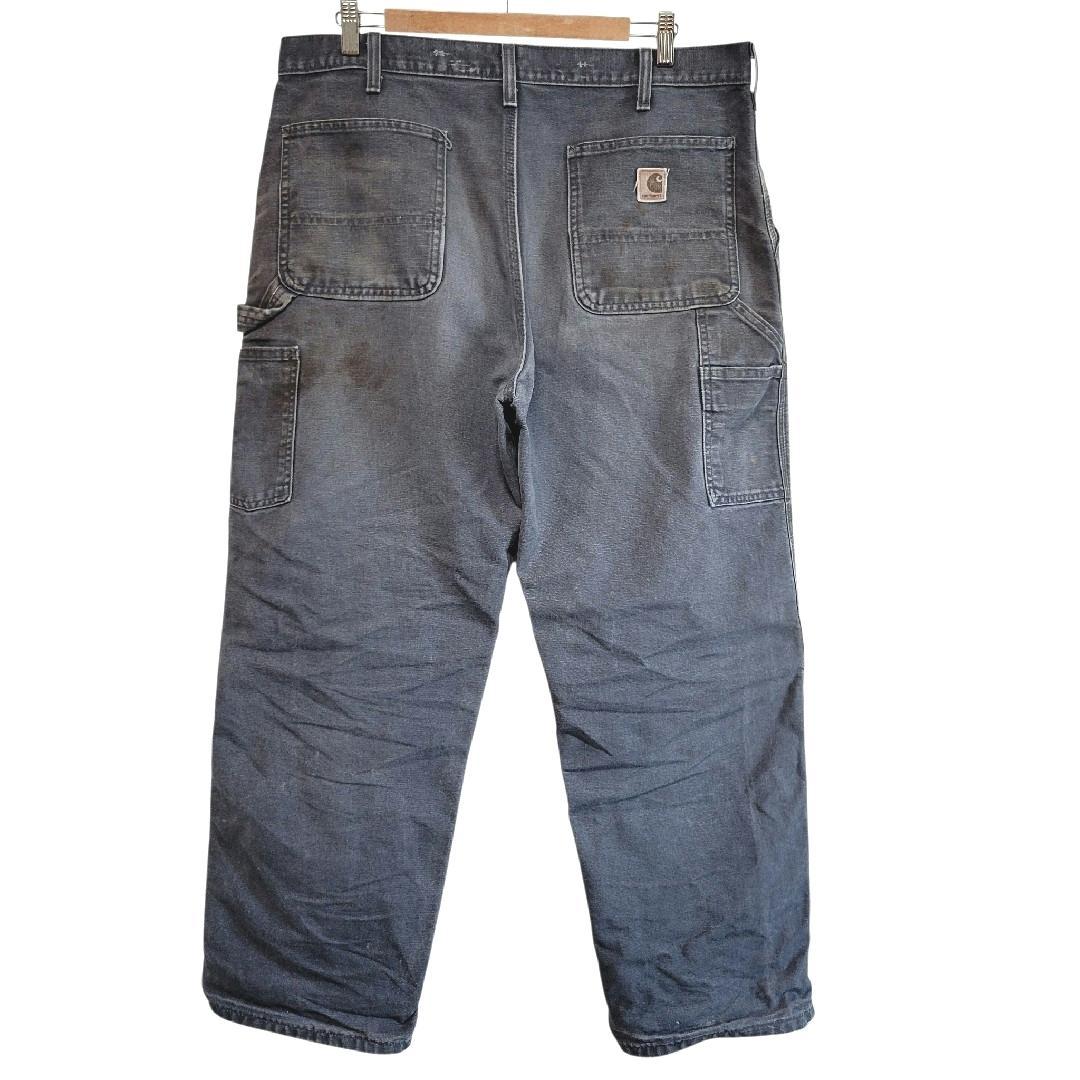 鬼ヒゲフェード感◎　カーハート　ペインターワークパンツ 36 ペトロールブルー