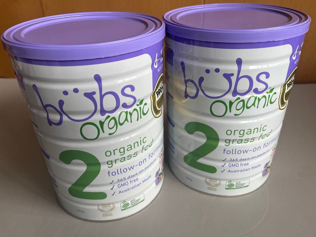 バプズ　オーガニック　粉ミルク ステップ2（6～12カ月）大缶 800g ×2