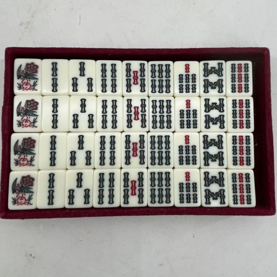 【希少】麻雀 ミズノ 丸一 3色牌 直彫刻 ドラゴン ダイヤ ひまわり 保証表付