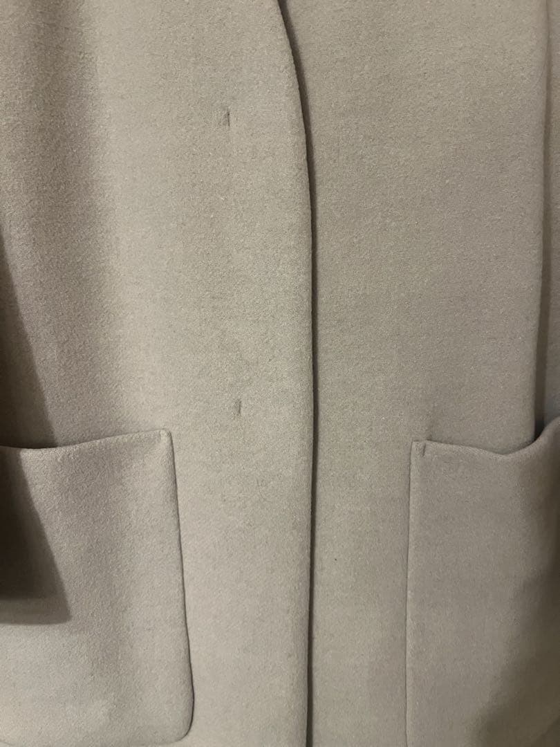 UNTITLED アンタイトル　ポンテベロアノーカラーコートベージュM 新品