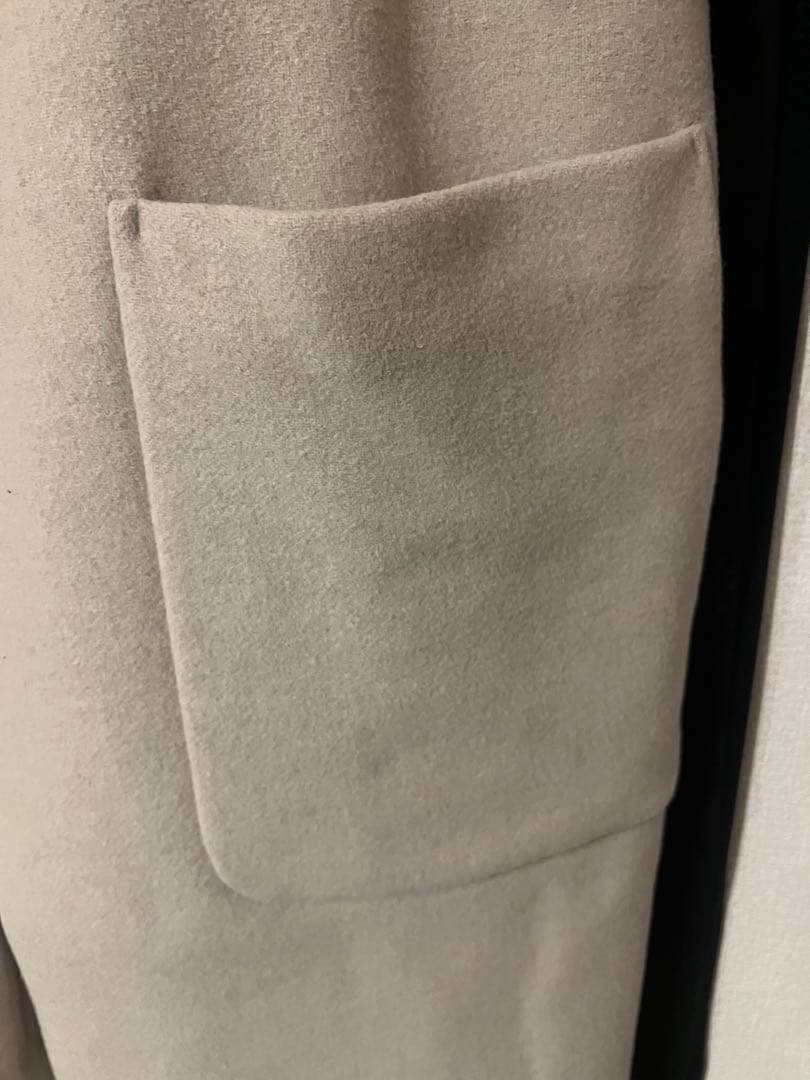 UNTITLED アンタイトル　ポンテベロアノーカラーコートベージュM 新品