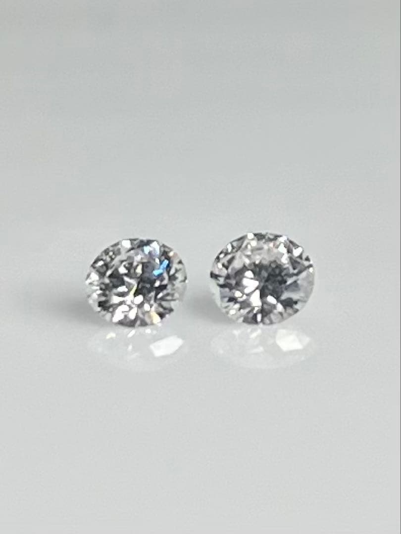 one PT天然ダイヤ片耳ピアス 0.236ct 中央宝石研究所 鑑定書付