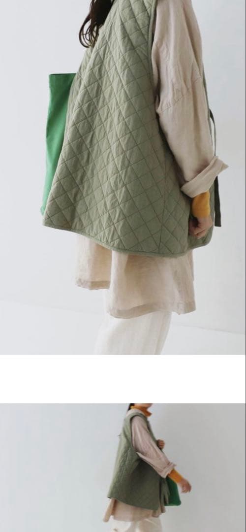 ネストローブ♡コットンラミーキルティングリバーシブルベスト