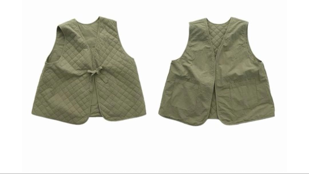 ネストローブ♡コットンラミーキルティングリバーシブルベスト