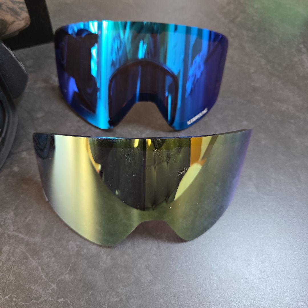 ICEBRKR ゴーグル (ブルーレンズ) 交換レンズ付き(レッド)