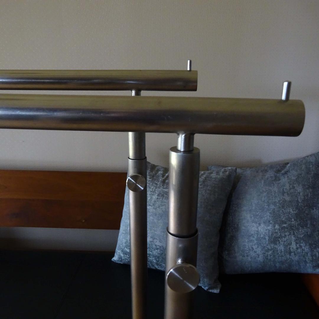 2点　ステンレス× ハンガーラック スタンド アイアン アンティーク調 アパレル