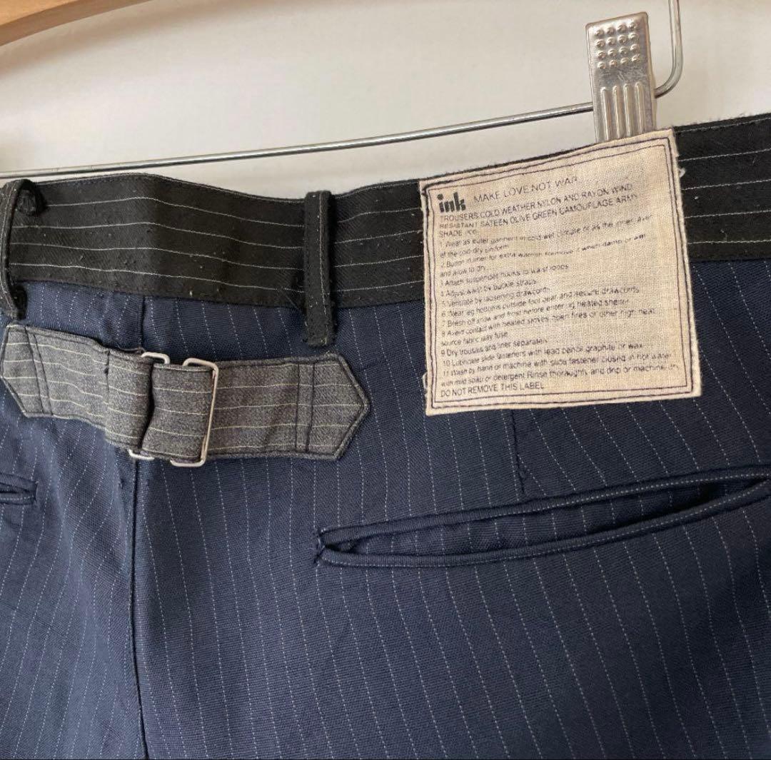 初期ink リメイクストライプパンツ　ヴィンテージ 501 505 スタプレ