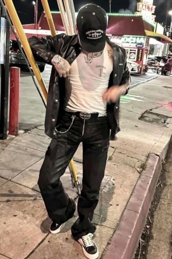 【激シブ・完売モデル】LASTNEST　レザー 長袖　シャツ　黒　ブラック　XL