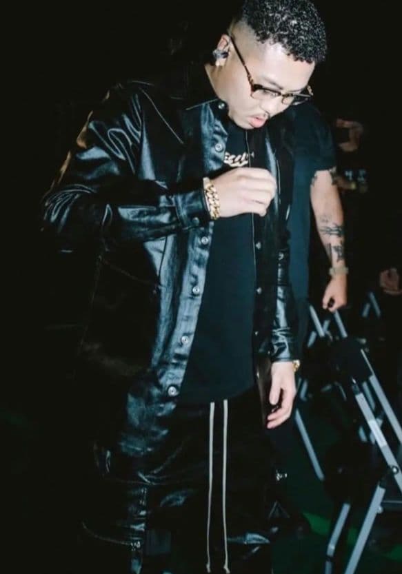 【激シブ・完売モデル】LASTNEST　レザー 長袖　シャツ　黒　ブラック　XL