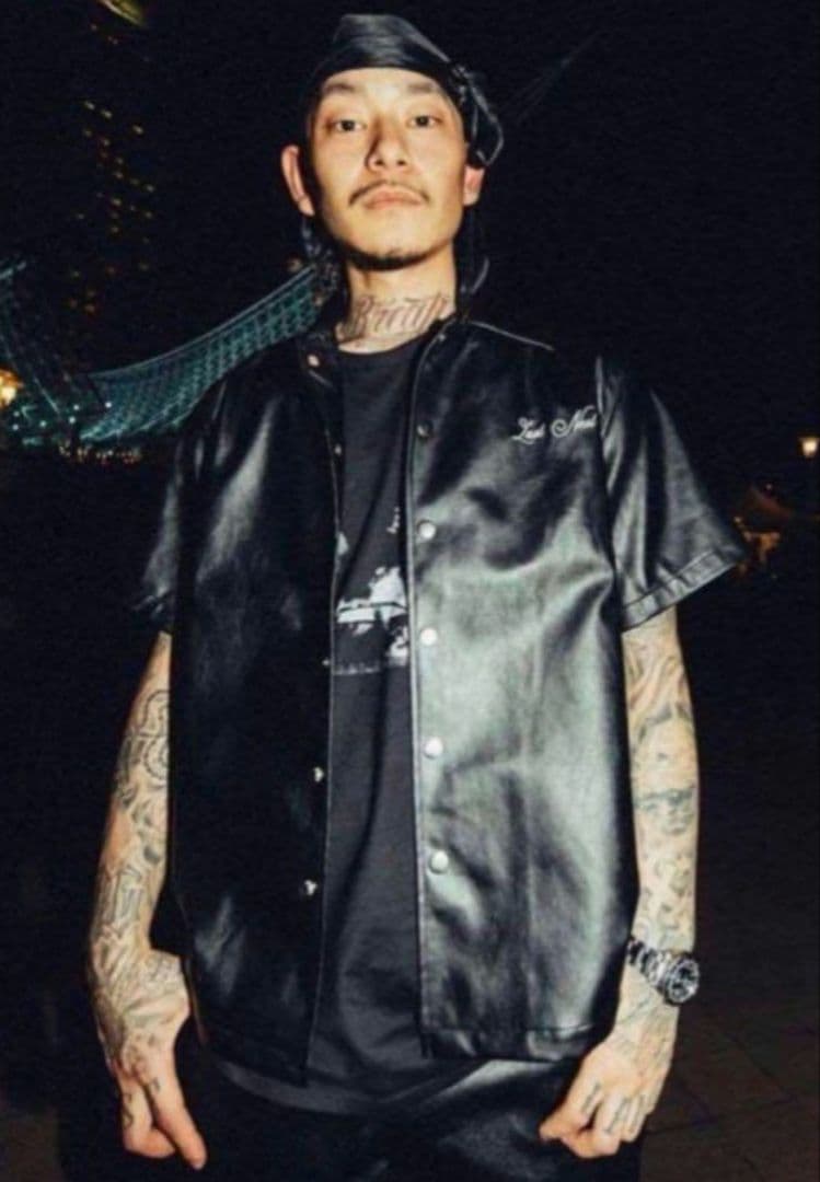 【激シブ・完売モデル】LASTNEST　レザー 長袖　シャツ　黒　ブラック　XL