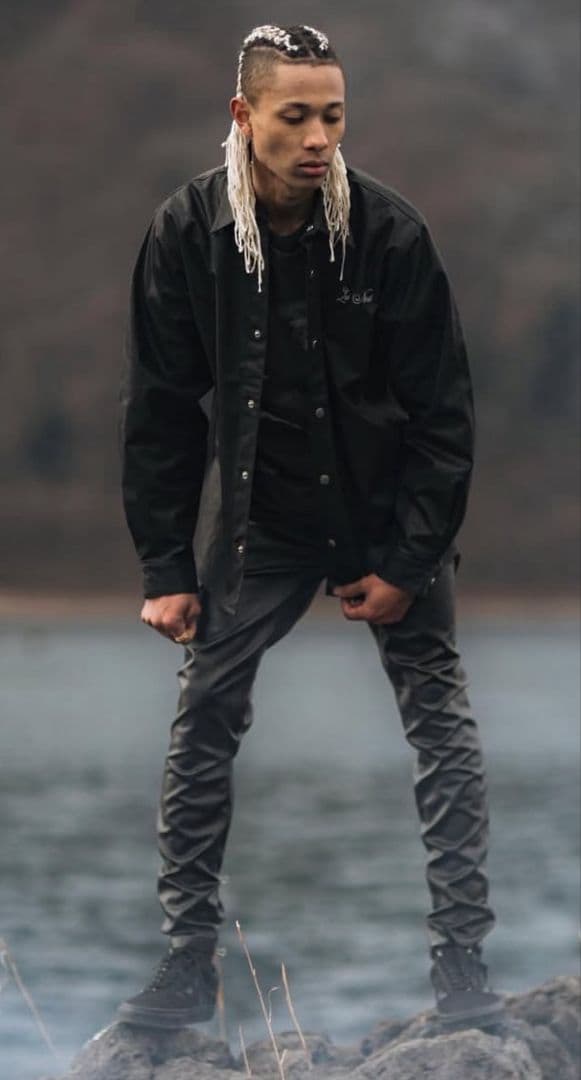 【激シブ・完売モデル】LASTNEST　レザー 長袖　シャツ　黒　ブラック　XL