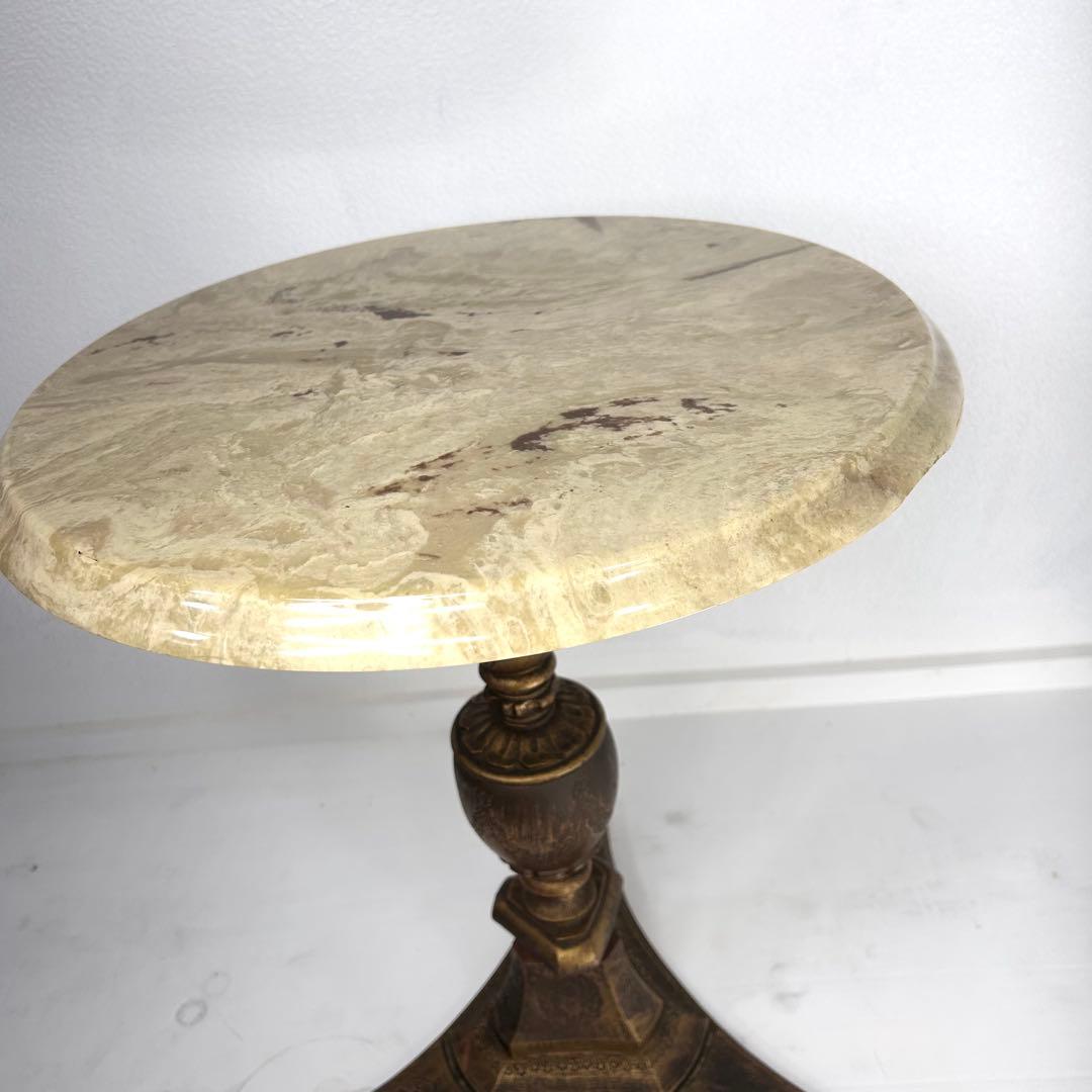 【希少】ヴィンテージ ストーントップ サイドテーブル　大理石　ゴールド