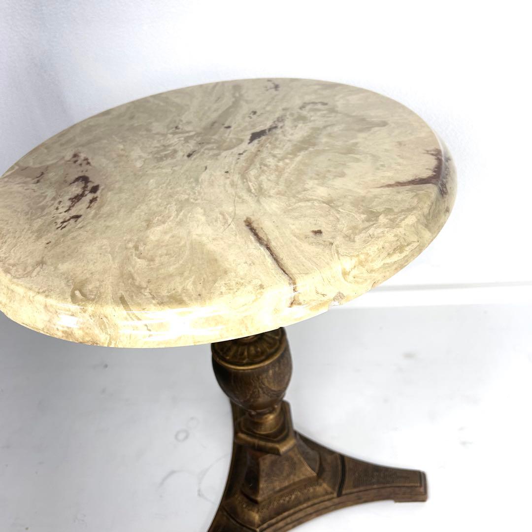 【希少】ヴィンテージ ストーントップ サイドテーブル　大理石　ゴールド