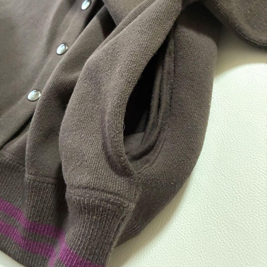 カレンソロジー　ショート丈ニットスタジャン　ダークブラウン　軽アウター