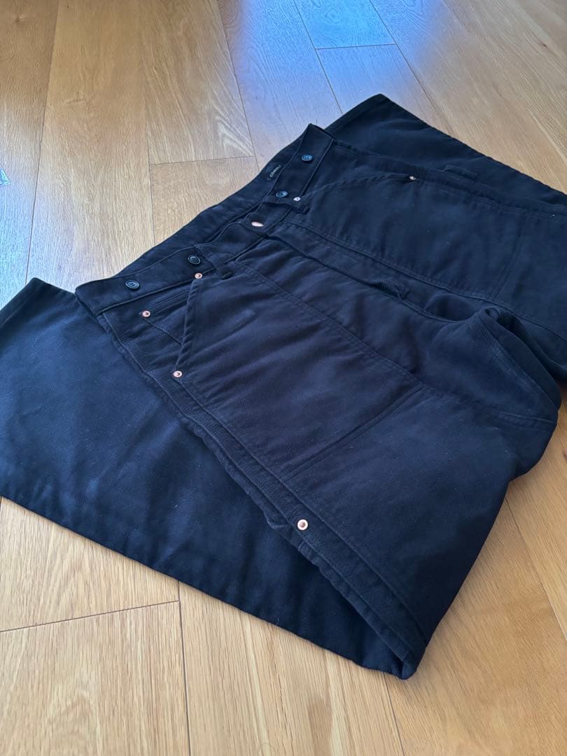 COMOLI モールスキン ペインターパンツ BLACK 3 コモリ 美品