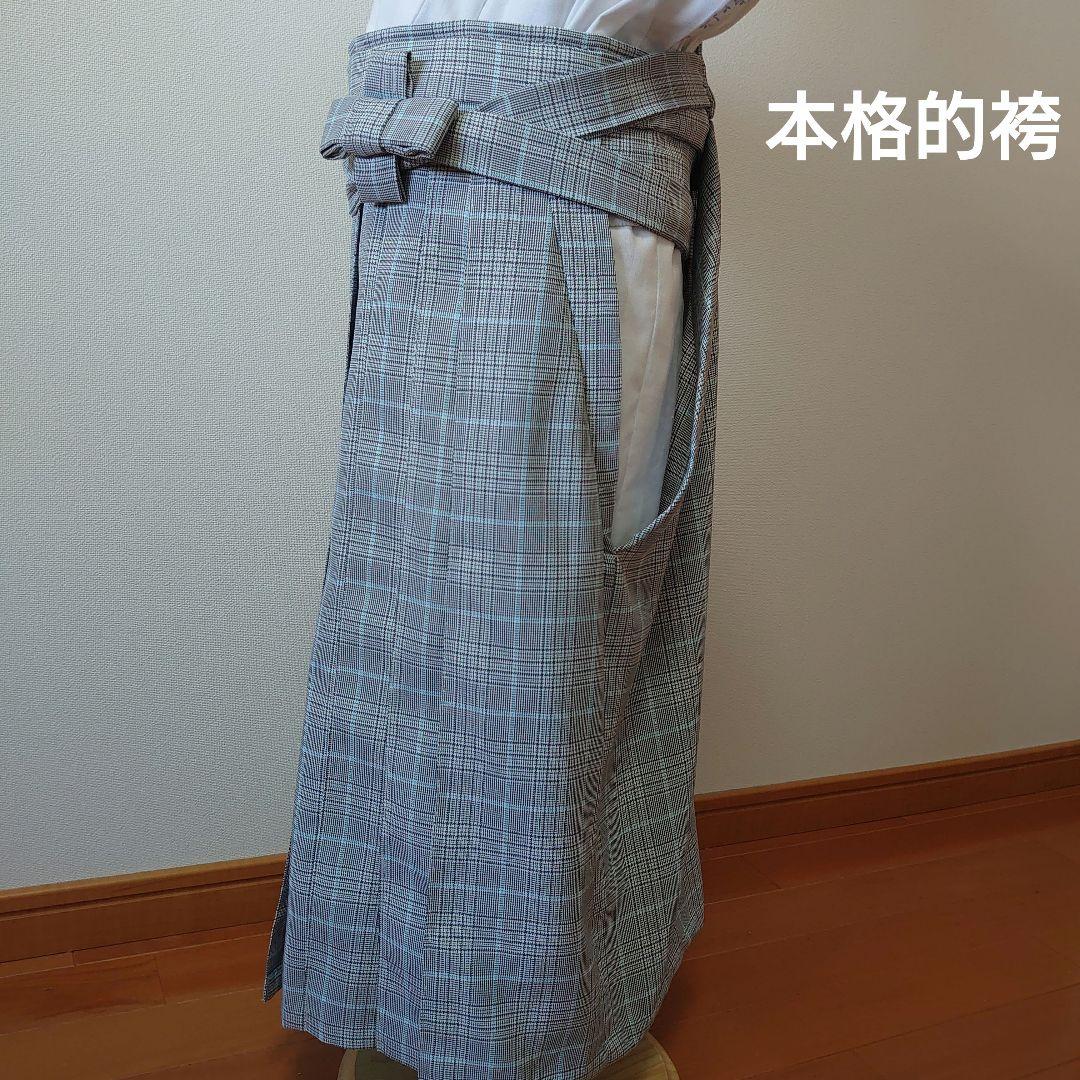 グレンチェック本格的袴とプロヴァンス風羽織、着物セット　５歳　七五三に