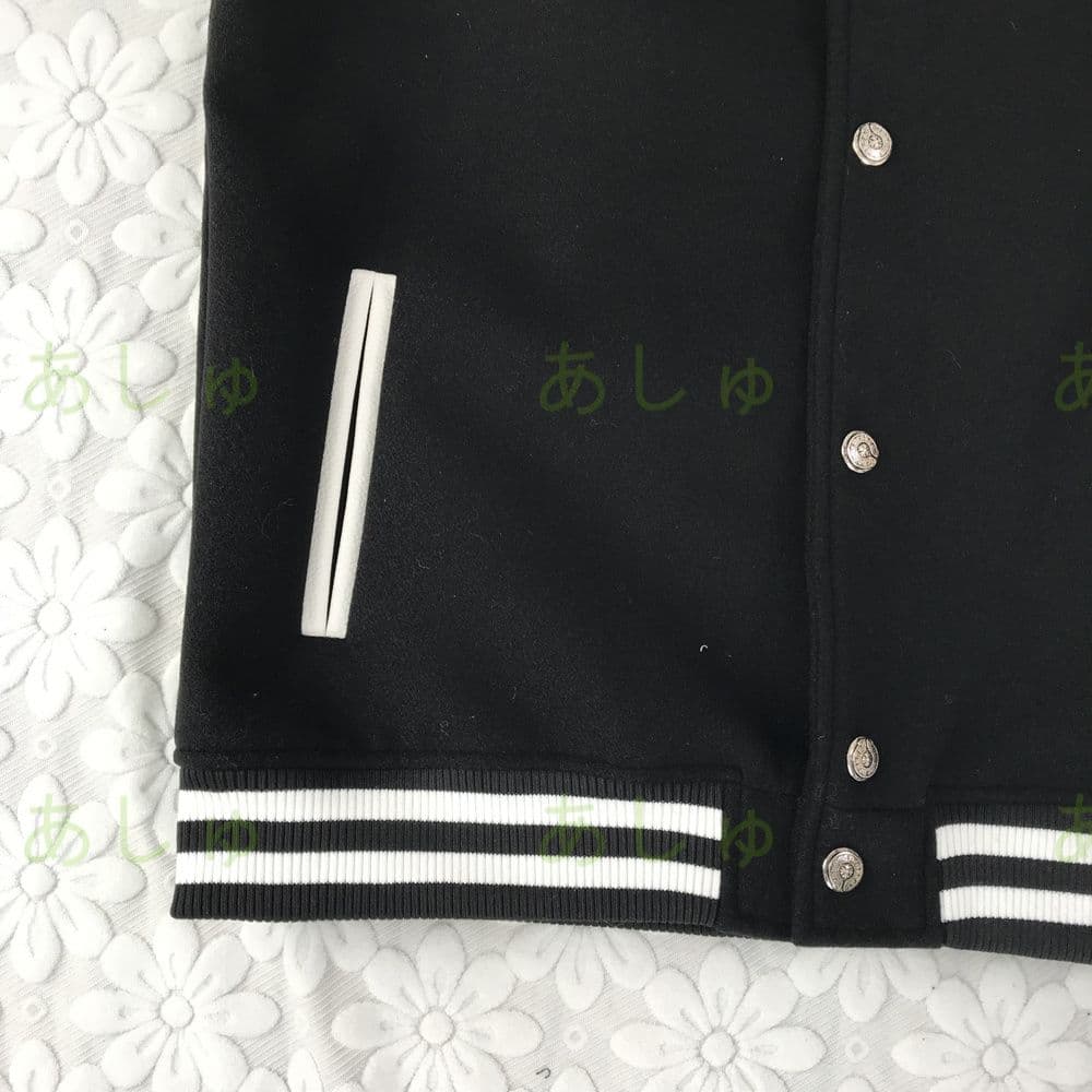 値下！ クロムハーツ スタジャン ブラックレザーＭ