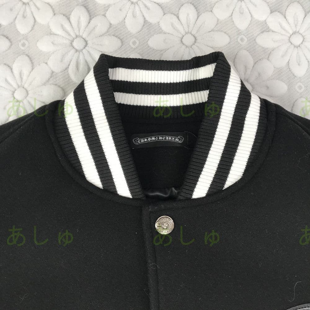 値下！ クロムハーツ スタジャン ブラックレザーＭ