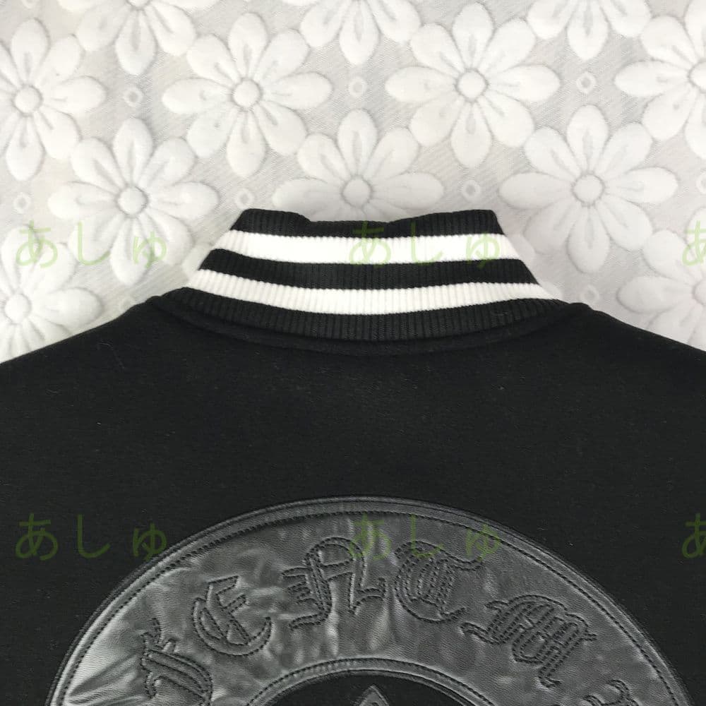 値下！ クロムハーツ スタジャン ブラックレザーＭ