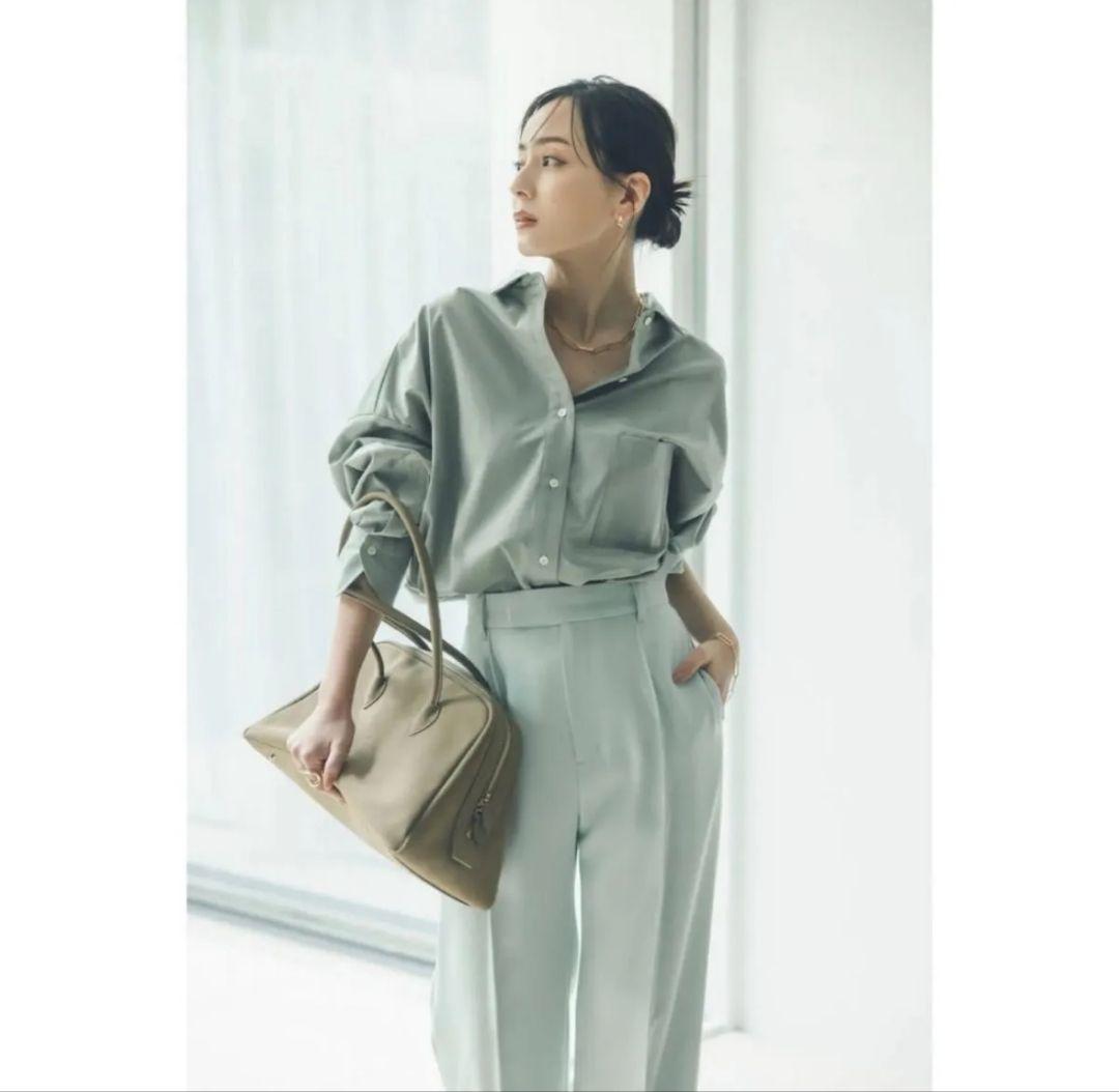 新品 2025SS anuans アニュアンス ダブルサテンストレートパンツ