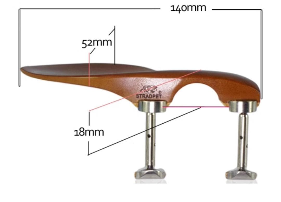 高精度,軽量バイオリン4/4顎当グァルネリ型チタニウム金具お勧め