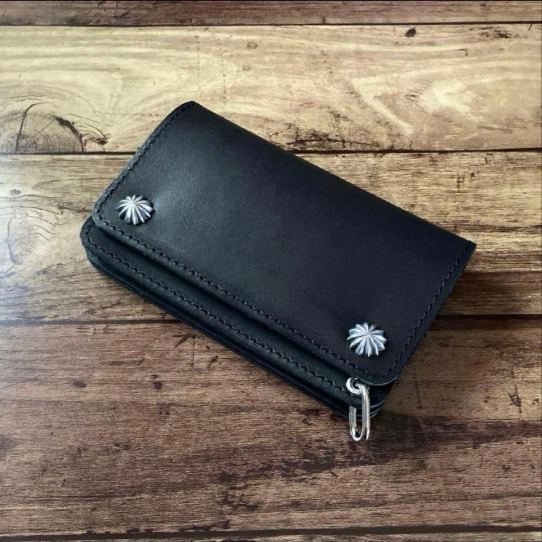 【mjdagj】ミドルトラッカーウォレット3層【お札を折らずに収納】