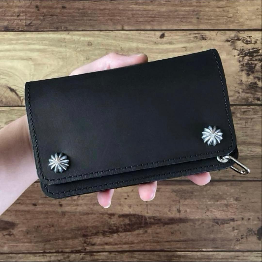 【mjdagj】ミドルトラッカーウォレット3層【お札を折らずに収納】