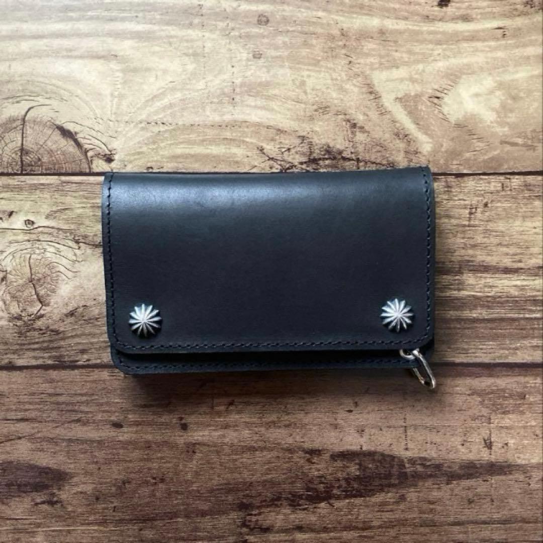 【mjdagj】ミドルトラッカーウォレット3層【お札を折らずに収納】