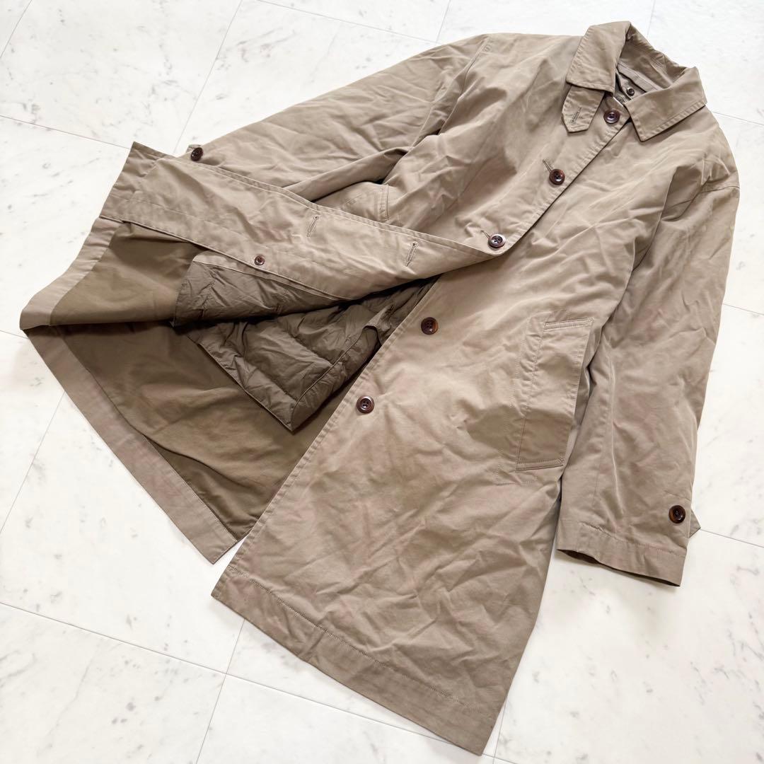 【美品】MHL. エムエイチエル ステンカラーコート ダウン ライナー ロング