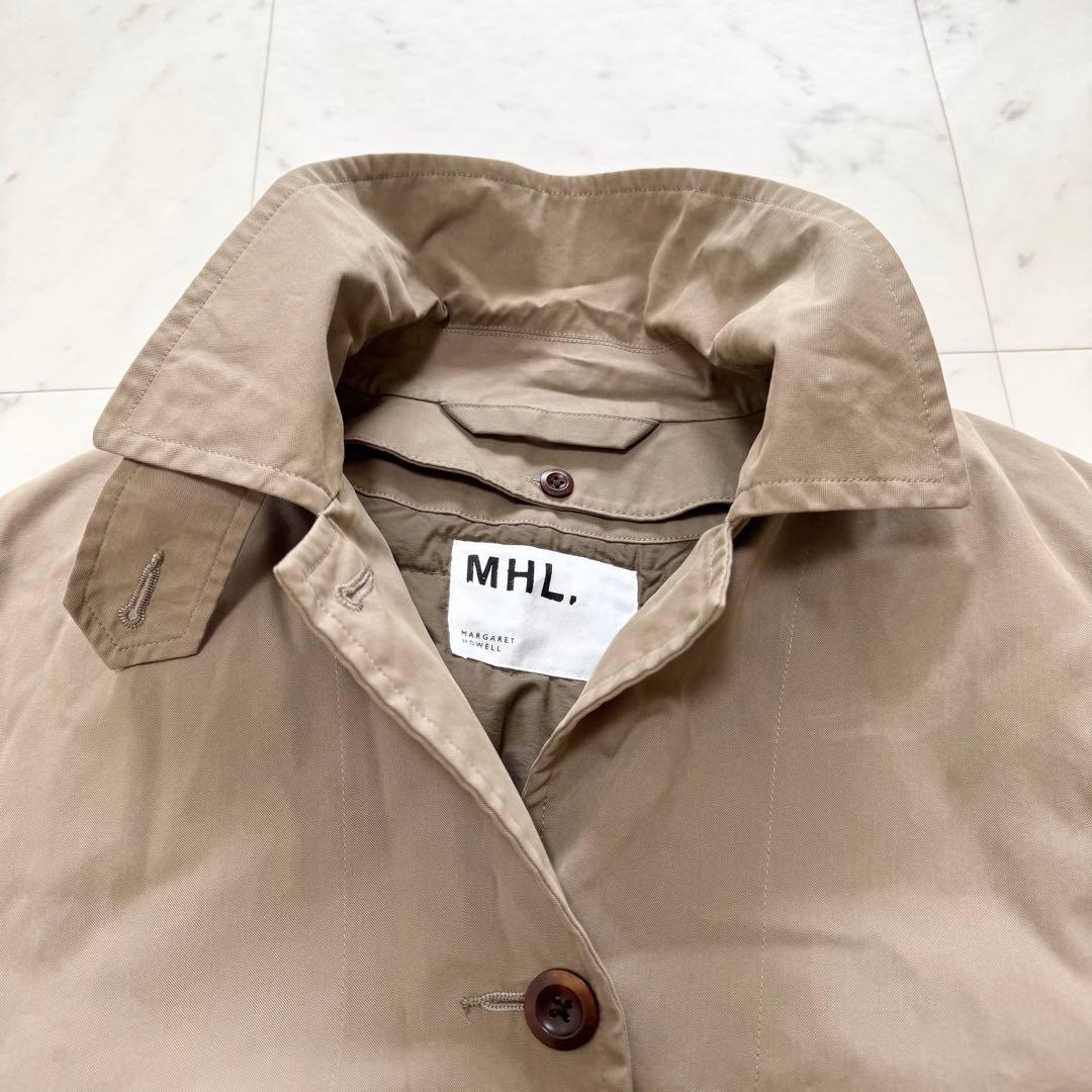 【美品】MHL. エムエイチエル ステンカラーコート ダウン ライナー ロング