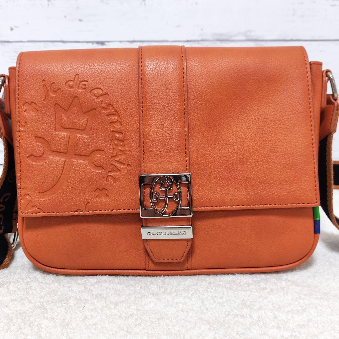 ⭐️ほぼ未使用⭐️CASTELBAJAC オレンジ ショルダーバッグ ソルベ