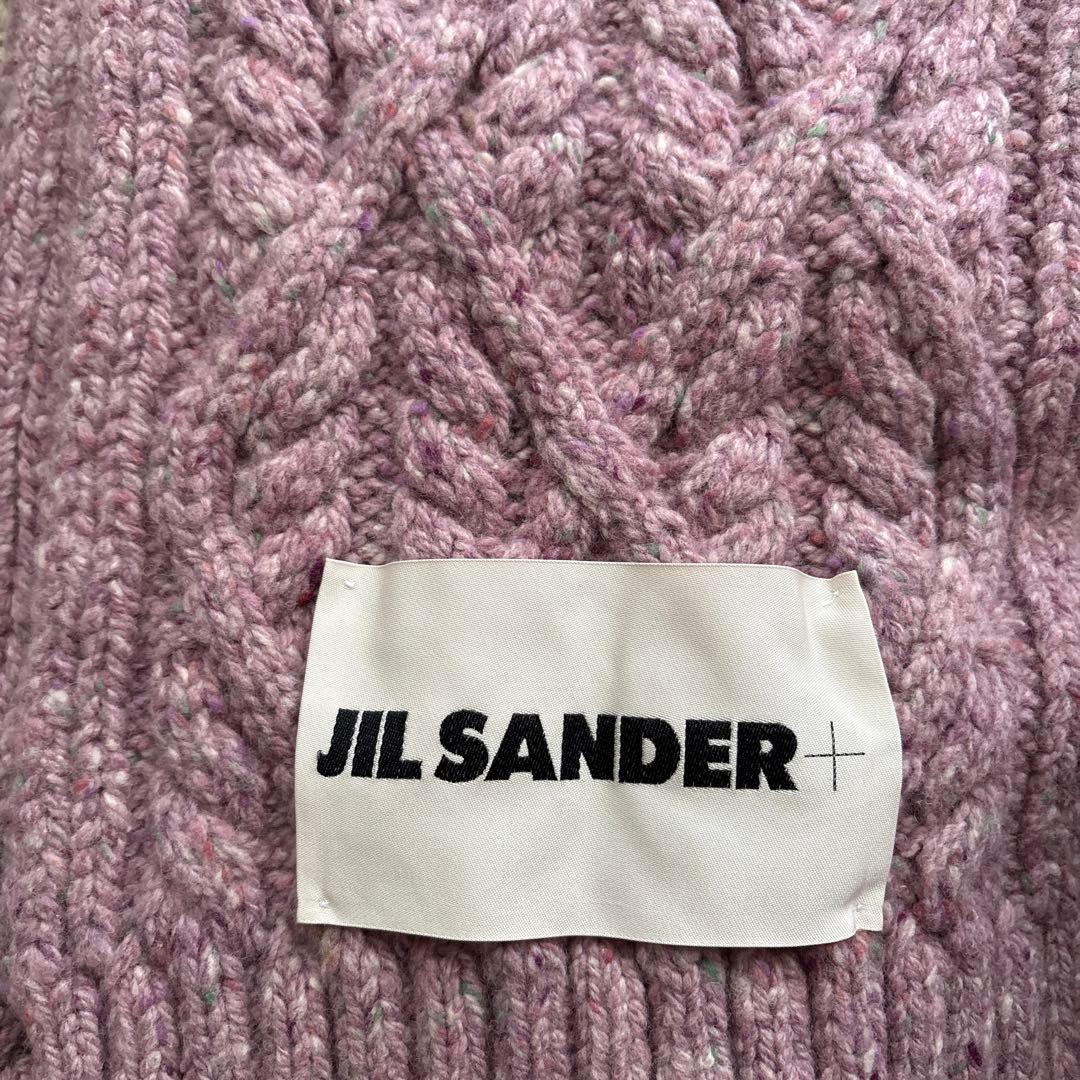 JIL SANDER ピンク系 ケーブル編み マフラー 未使用 最終お値下げ価格