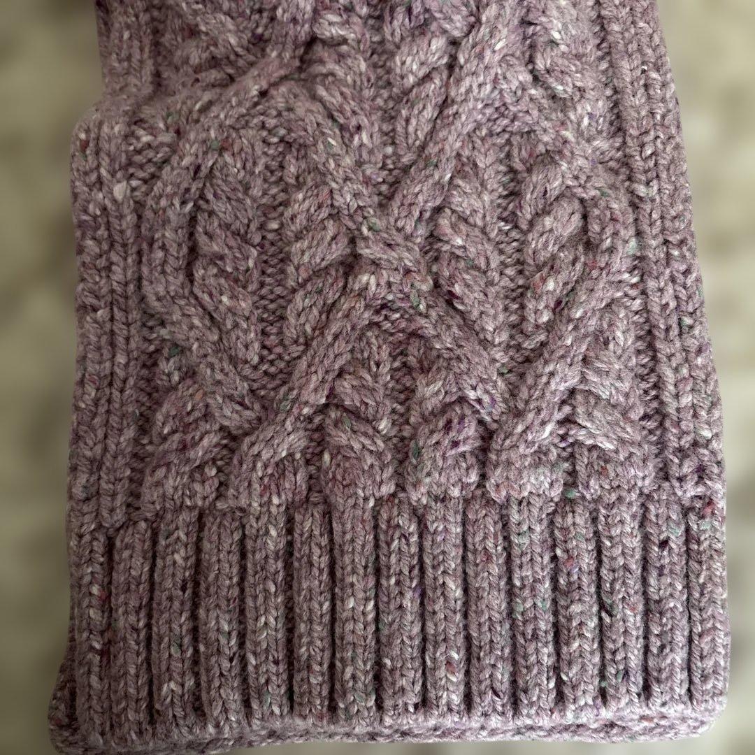 JIL SANDER ピンク系 ケーブル編み マフラー 未使用 最終お値下げ価格