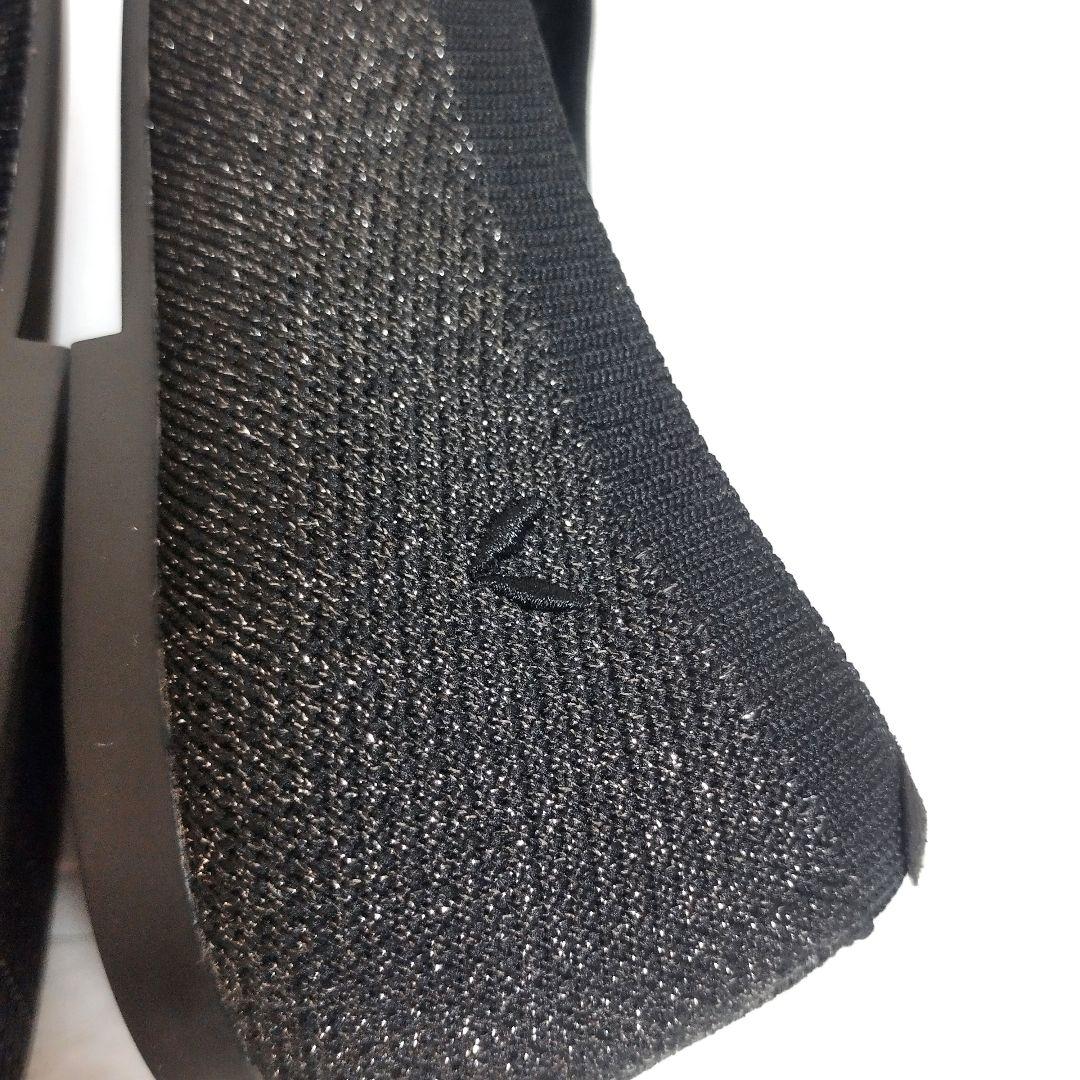 【極美品】VIVAIA フラットシューズ ラメ ブラック 黒25cm 39.5