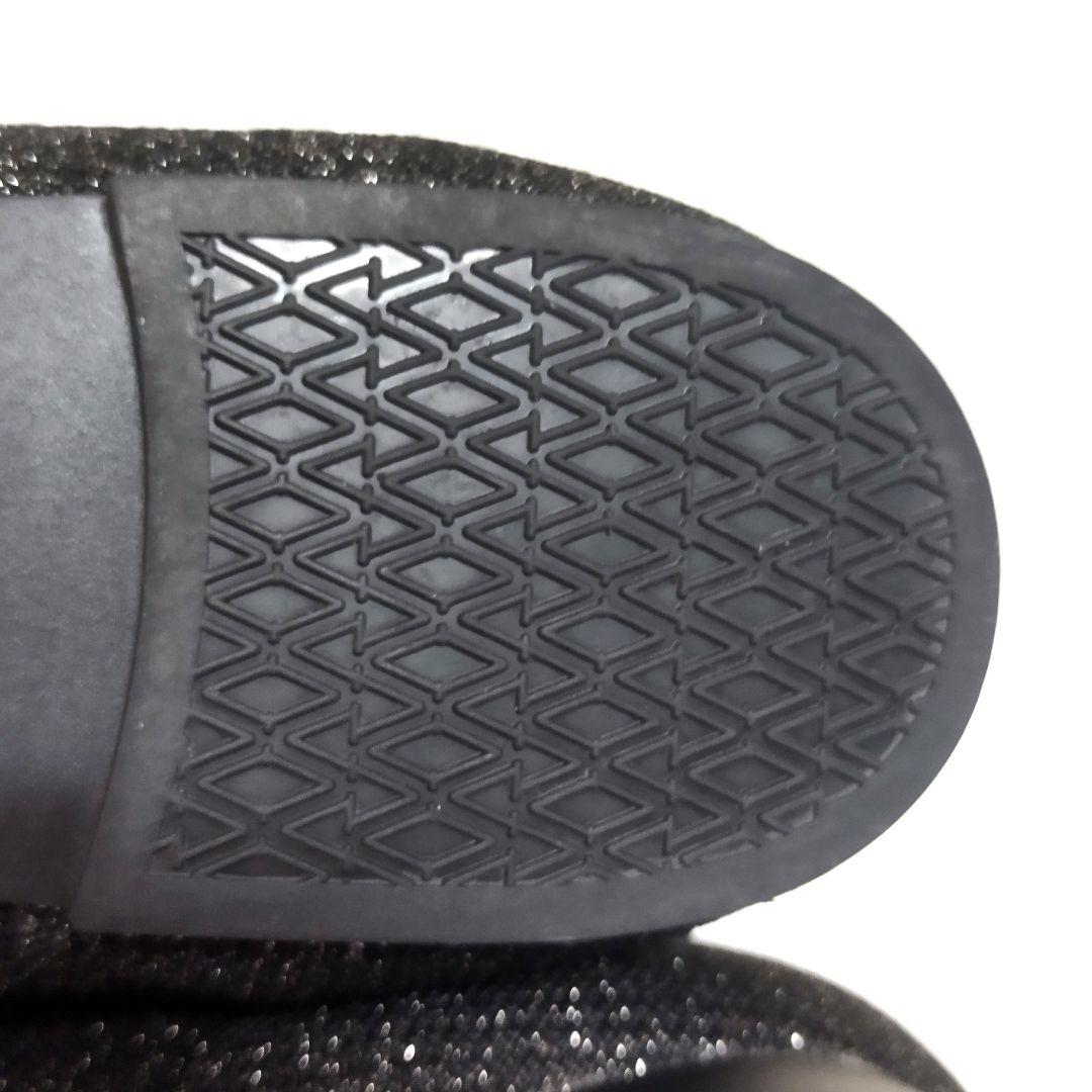 【極美品】VIVAIA フラットシューズ ラメ ブラック 黒25cm 39.5